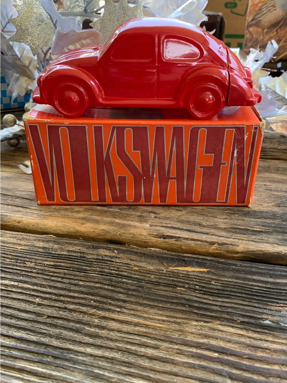Avon Red Volkswagen Beetle Toy Car After Shave